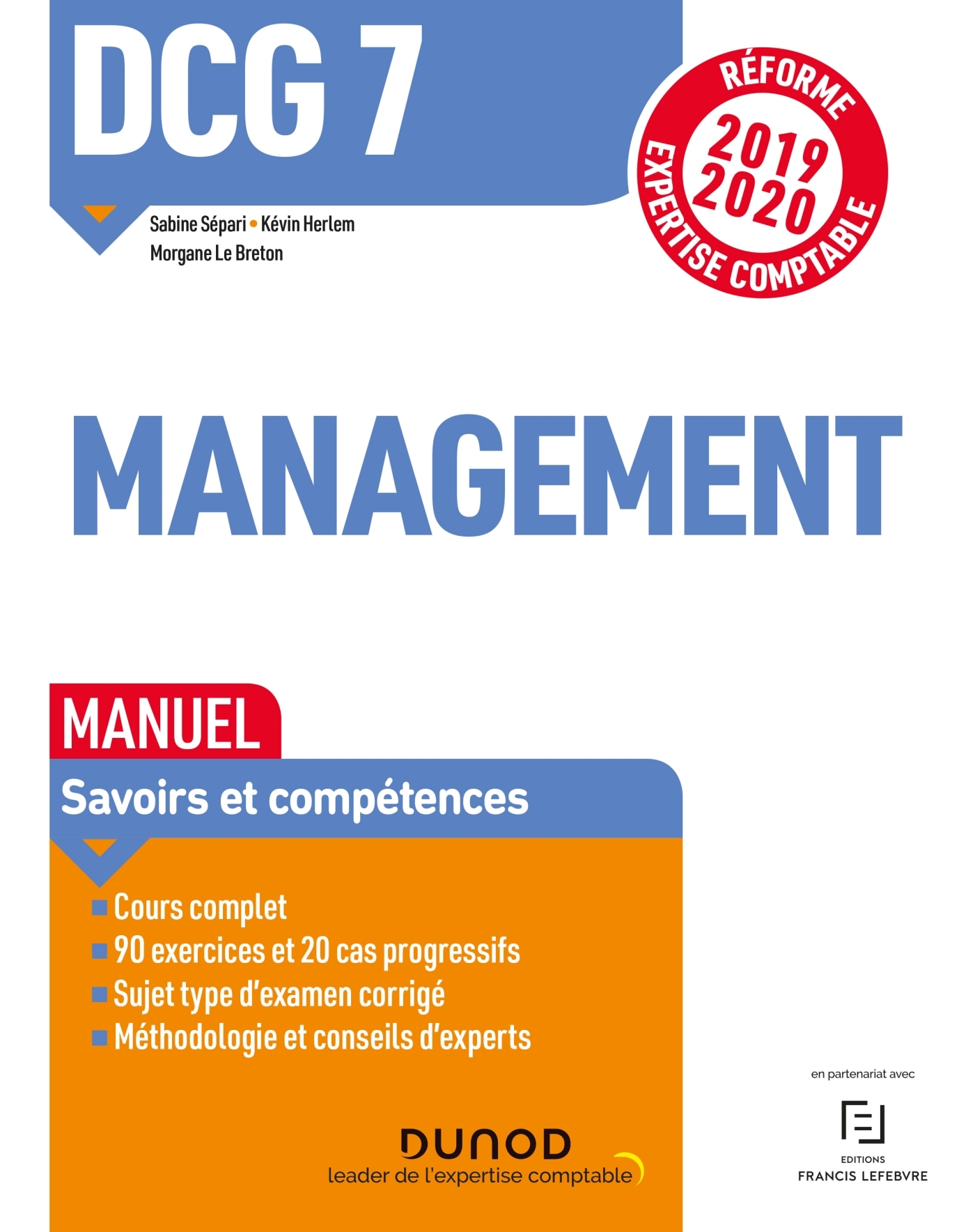 Dcg 7 Management Manuel Reforme Expertise Comptable 2019 2020 Livre Et Ebook Dcg De Morgane Le Breton Dunod