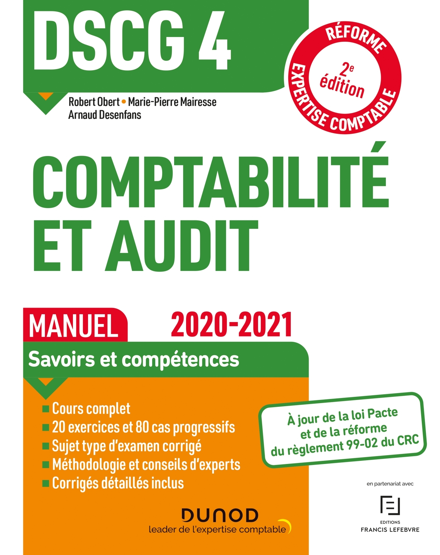 Dscg 4 Comptabilite Et Audit Manuel 21 Reforme Expertise Comptable Livre Et Ebook Dscg De Robert Obert Dunod