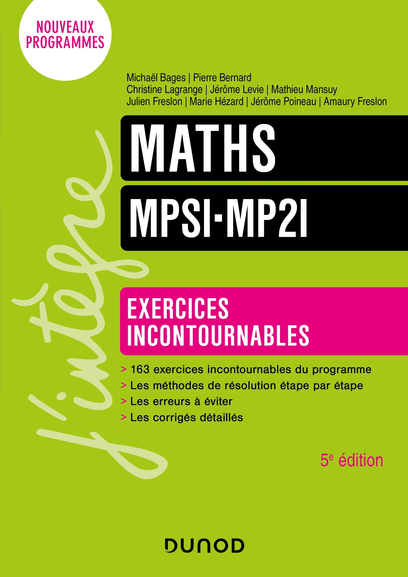 Maths Exercices Incontournables MPSI-MP2I - Livre Et Ebook Maths Et ...