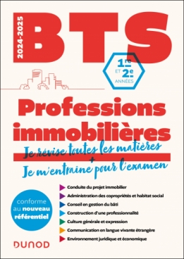 BTS Professions immobilières - Réforme Nouveau programme - 2024-2025