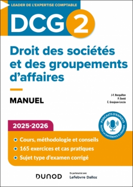 DCG 2 Droit des sociétés et des groupements d'affaires - Manuel 2025-2026