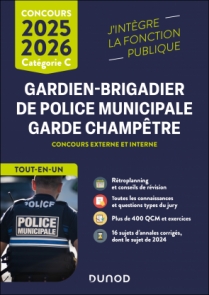 Concours Gardien-brigadier de police municipale - Garde champêtre Tout-en-un - 2025-2026