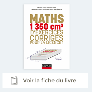 Fiche du livre "Maths - 1350 cm3 d'exercices corrigés pour la Licence 1"