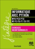 Informatique avec Python - Exercices incontournables - MPSI-PCSI-PTSI-MP-PC-PSI-PT-TSI-TPC