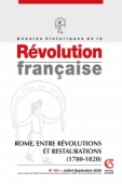 Annales historiques de la Révolution française Nº401 3/2020