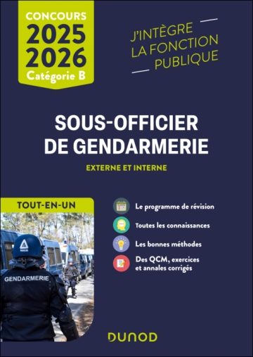 Concours Sous-officier de gendarmerie externe et interne - Tout-en-un 2025/2026