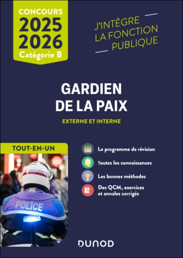 Concours Gardien de la paix 2025-2026 -Tout-en-un