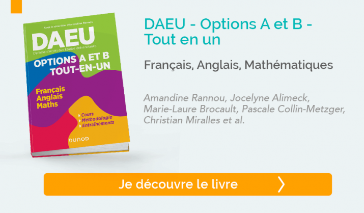 Découvrir DAEU - Options A et B - Tout en un Français, Anglais, Mathématiques