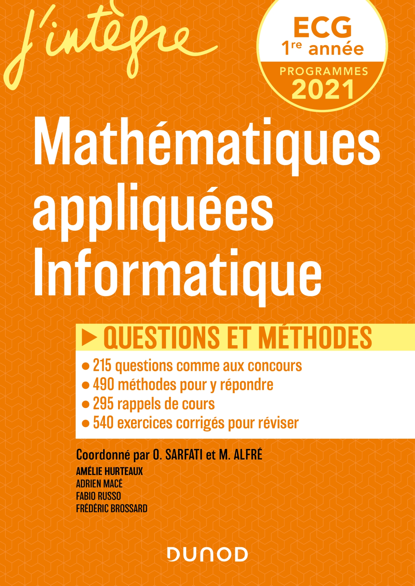 Ecg 1 Mathematiques Appliquees Questions Et Methodes Livre Mathematiques De Amelie Hurteaux Dunod